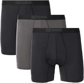 32 Degrees Mens 3 Pack Active Mesh Boxer Brief
