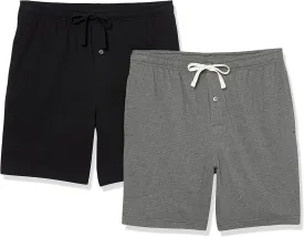 Amazon Essentials Men's 7" Cotton Knit Pajama Shorts, Pack of 2