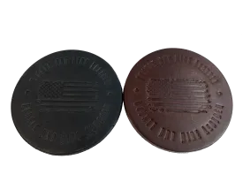 Bridle Leather Tattered Flag Coaster BUY MORE and SAVE!