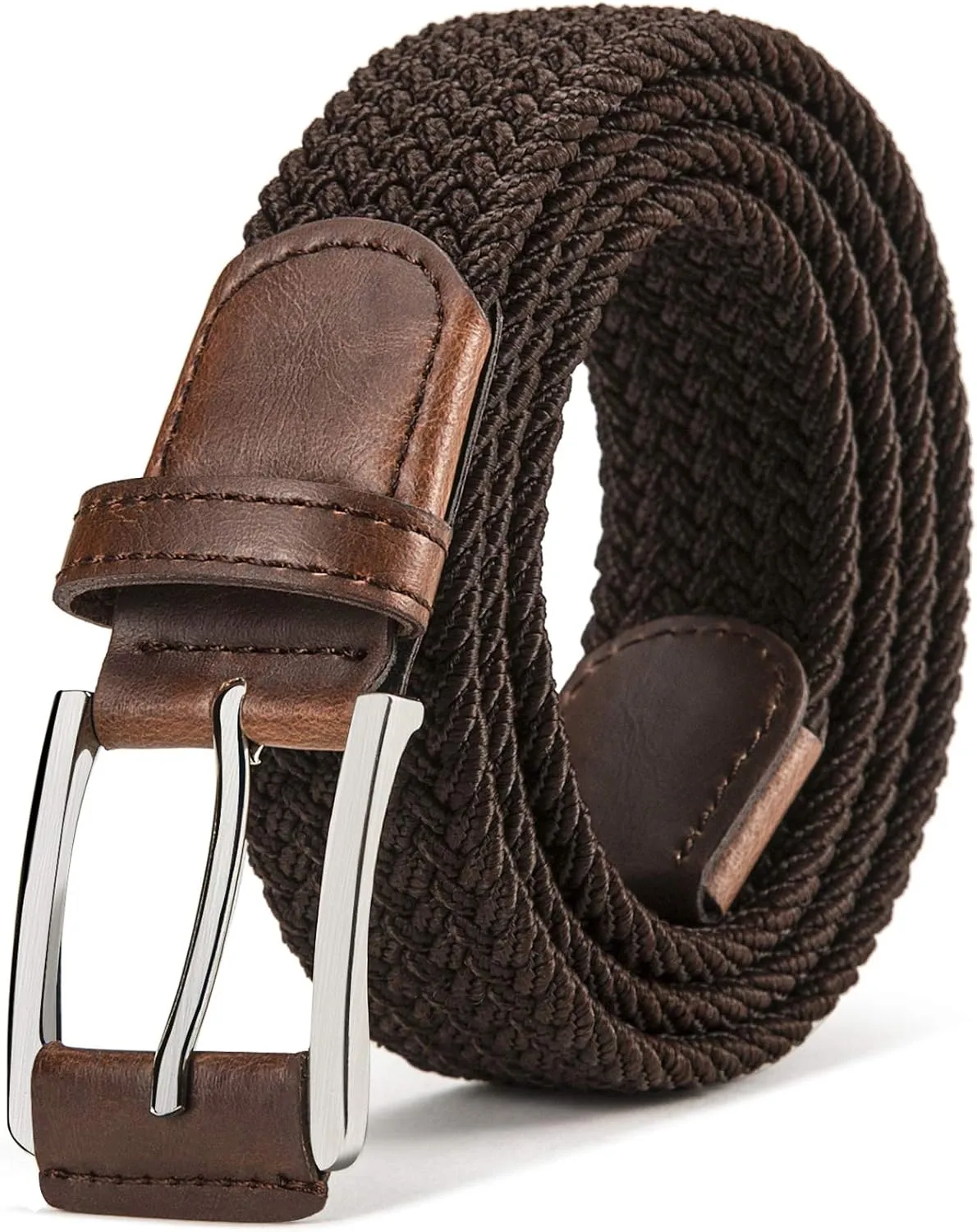 BULLIANT Stretch Belt Men,Mens Gift Woven Braided Web Belt 1 3/8 for Golf Casual Pants Shirts Jeans