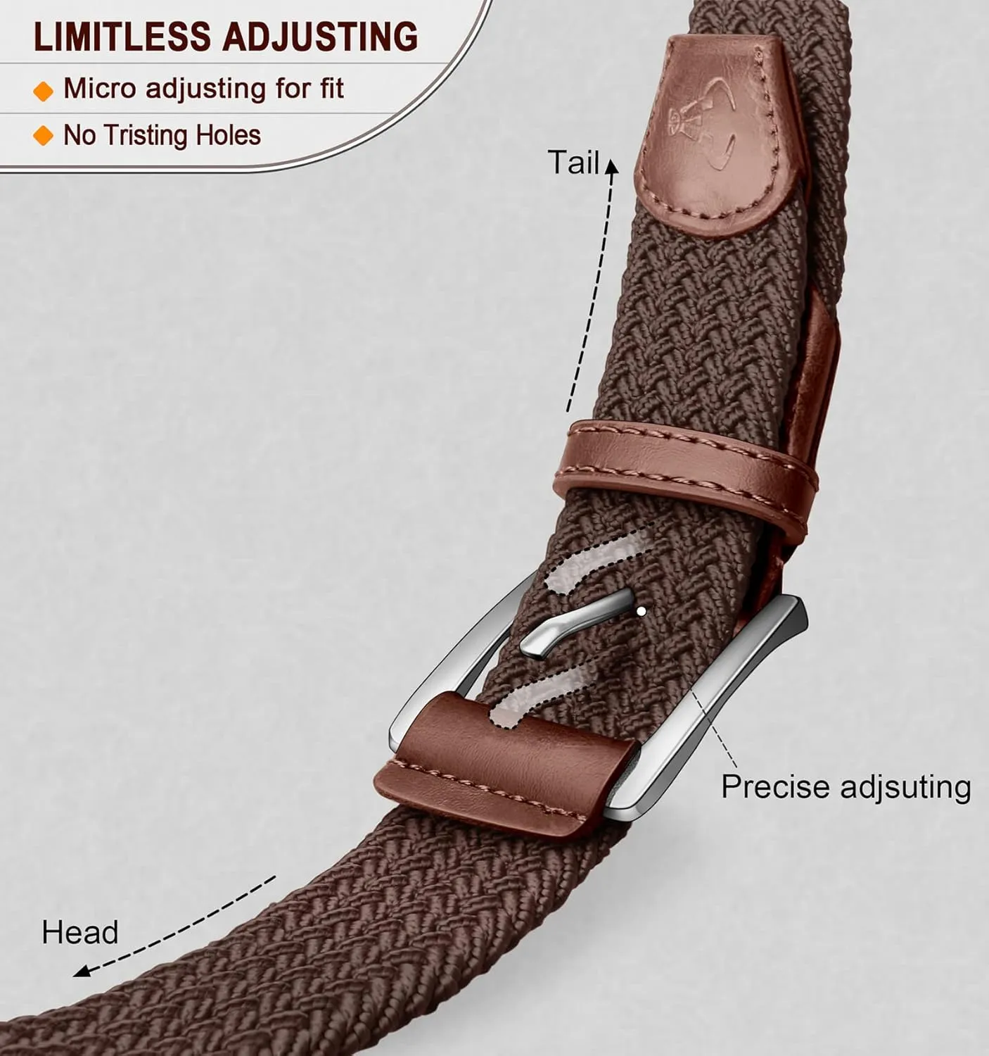 BULLIANT Stretch Belt Men,Mens Gift Woven Braided Web Belt 1 3/8 for Golf Casual Pants Shirts Jeans