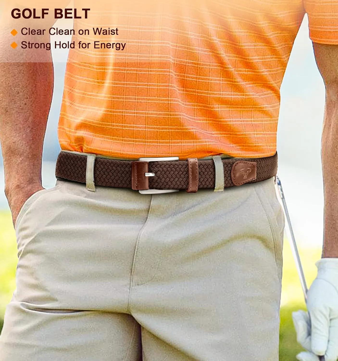 BULLIANT Stretch Belt Men,Mens Gift Woven Braided Web Belt 1 3/8 for Golf Casual Pants Shirts Jeans