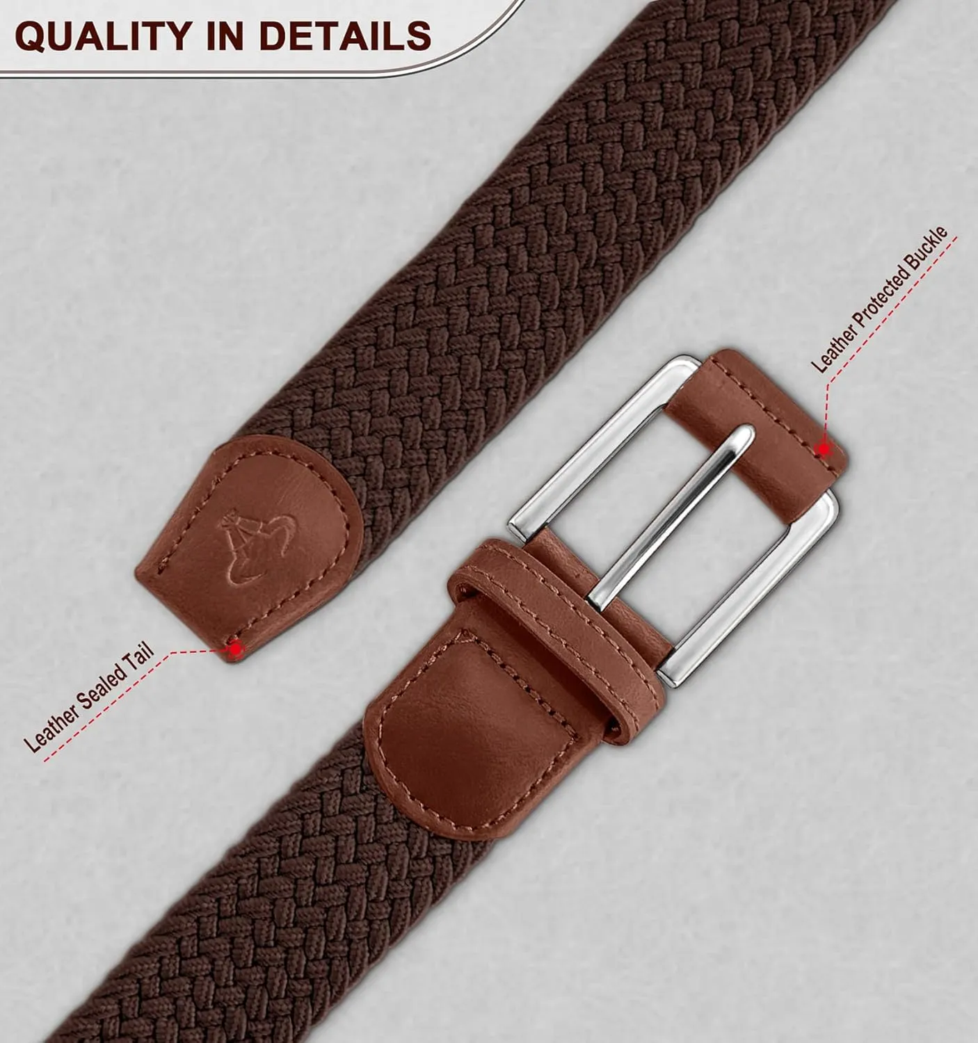 BULLIANT Stretch Belt Men,Mens Gift Woven Braided Web Belt 1 3/8 for Golf Casual Pants Shirts Jeans