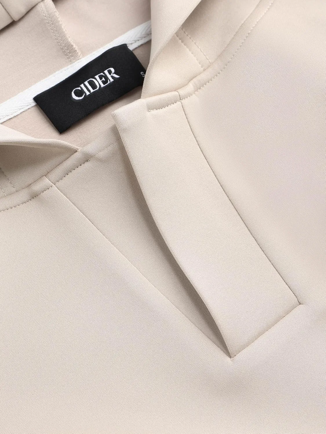 CIDER Jersey Hooded Solid Oversized Sweatshirt