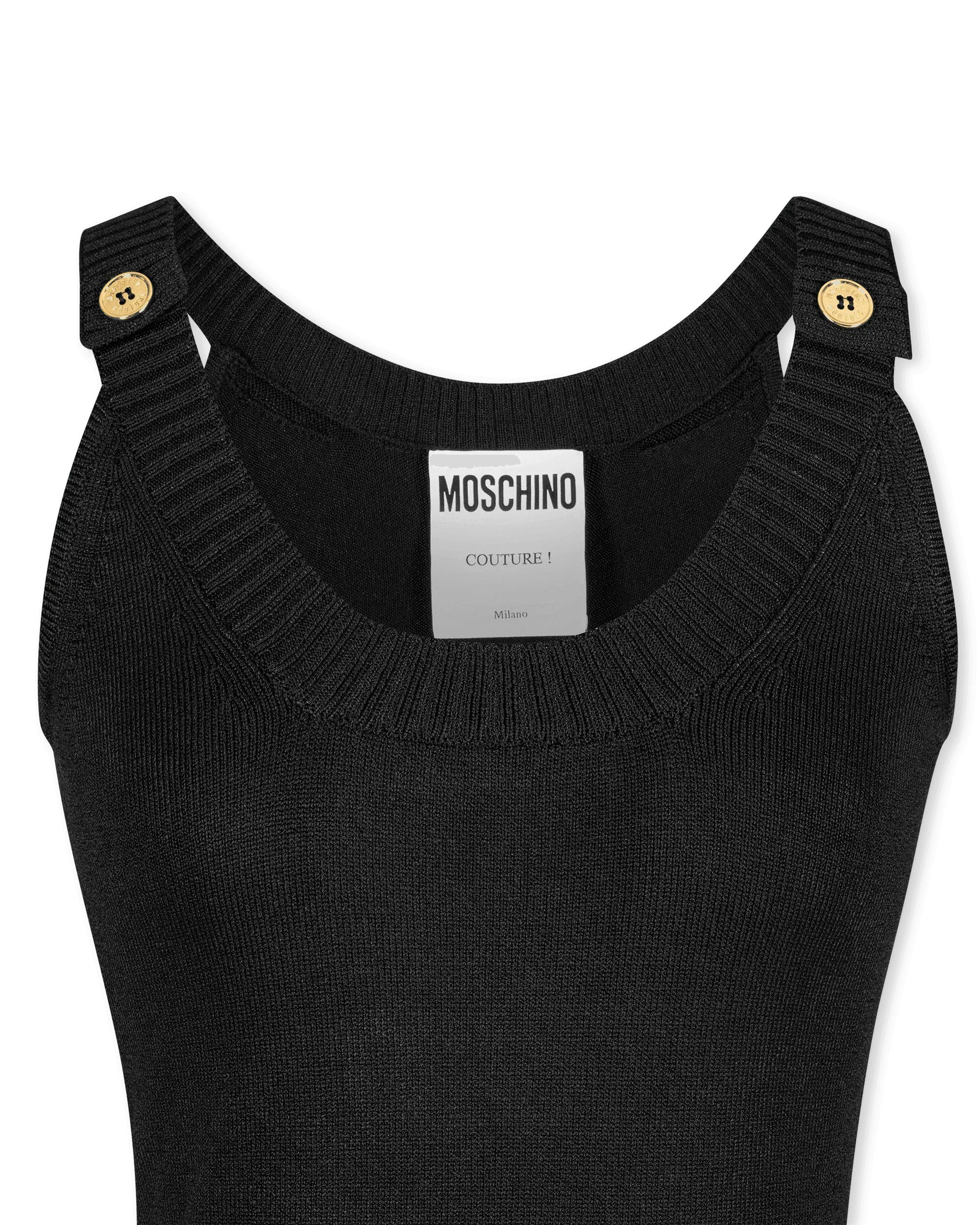Decorative Button Ribbed Tank-Top