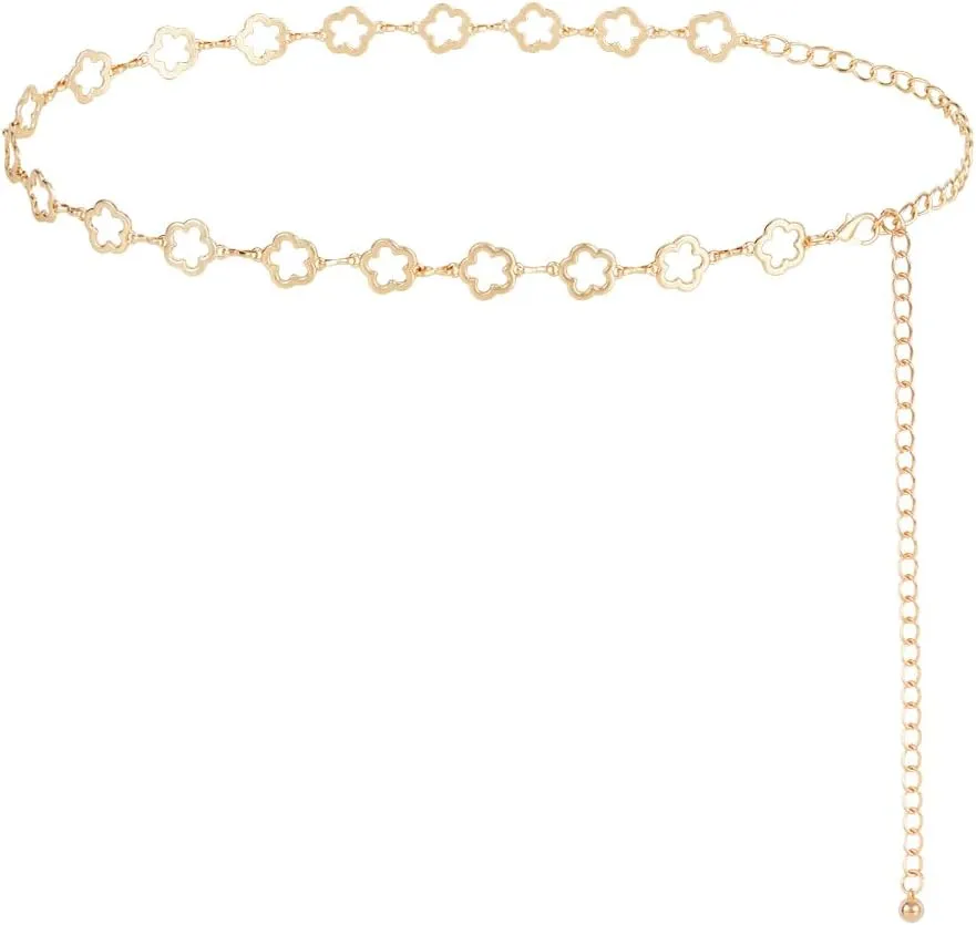 FIORETTO Chain Belt for Women Metal Waist Chain Fashion Multilayer Chain Belts for Dress
