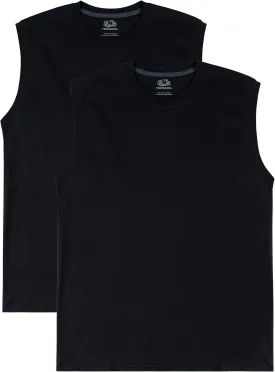 Fruit of the Loom Men's EverSoft Cotton Sleeveless Moisture Wicking T-Shirts with Odor Control