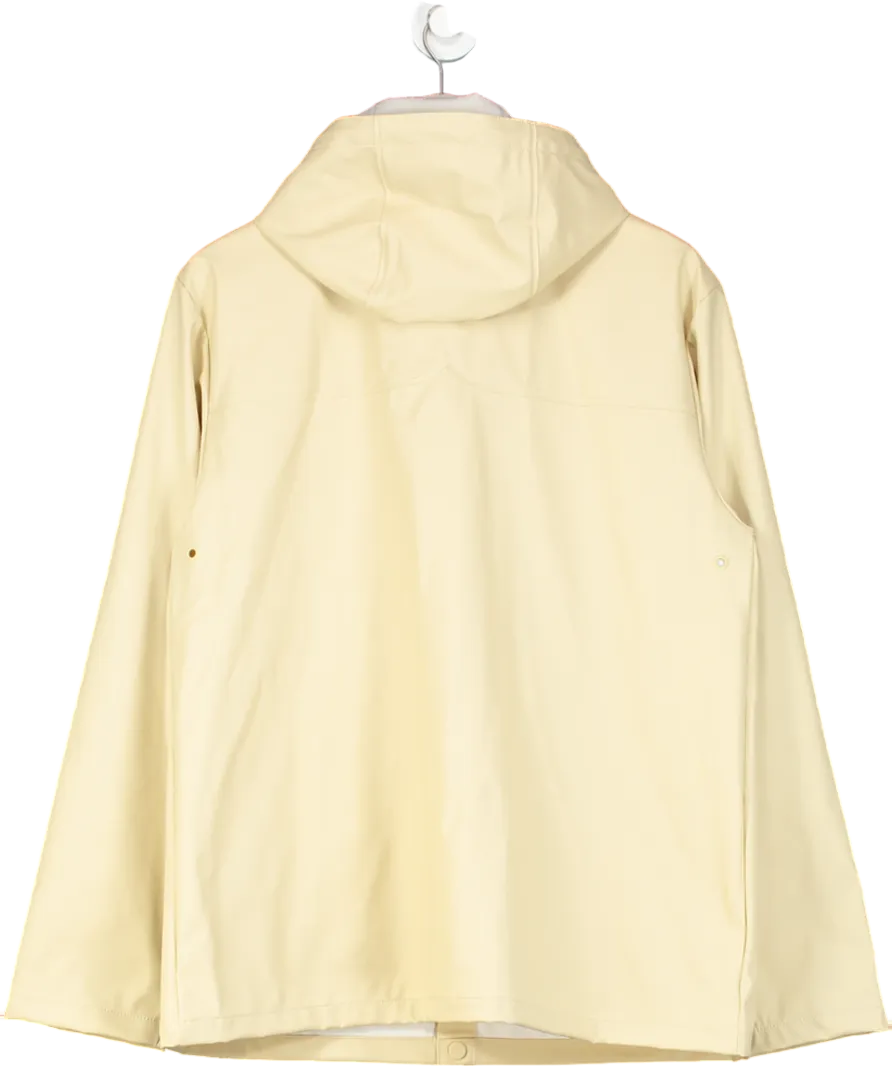 Hunter Cream Unisex Downpour Water-resistant Izzy Pu Hooded Jacket UK S