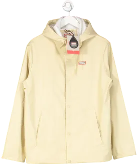 Hunter Cream Unisex Downpour Water-resistant Izzy Pu Hooded Jacket UK S