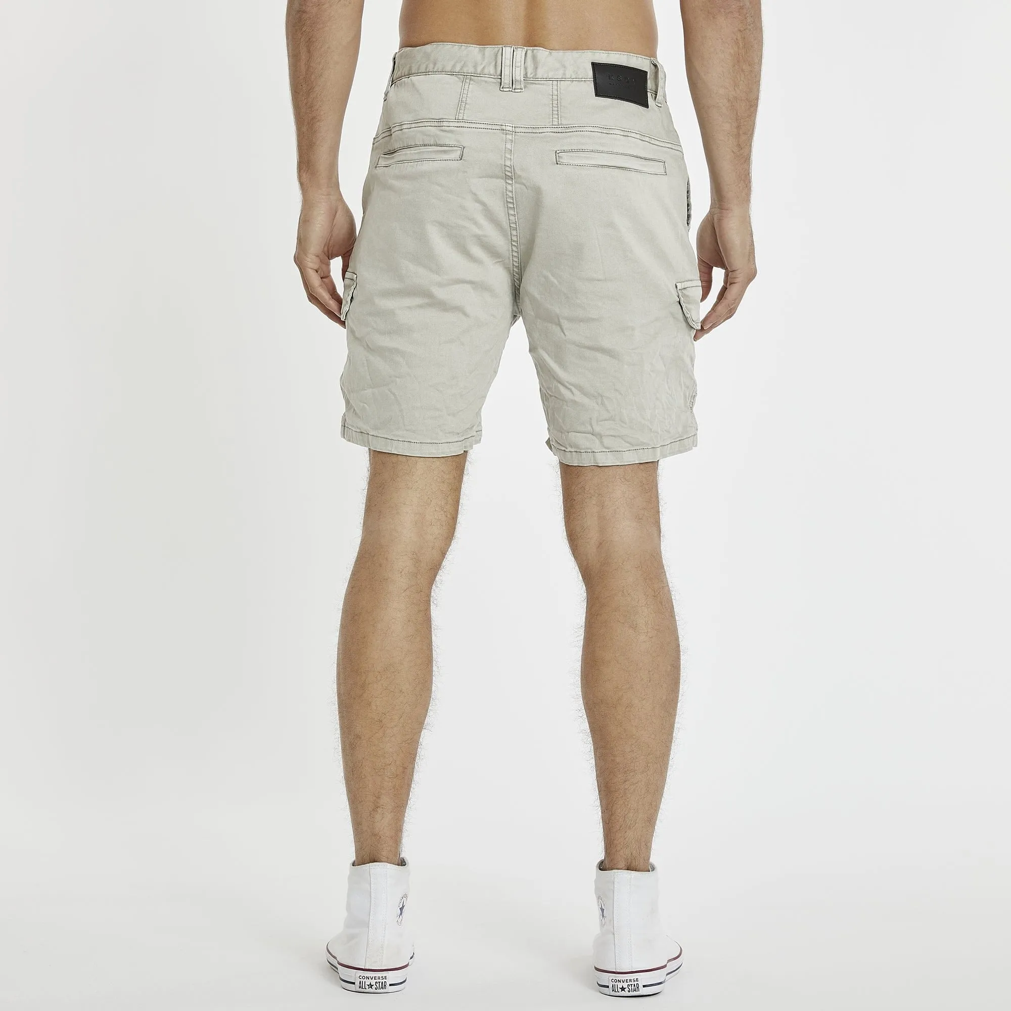 KISS CHACEY Mens Michigan Cargo Shorts - Willow Grey