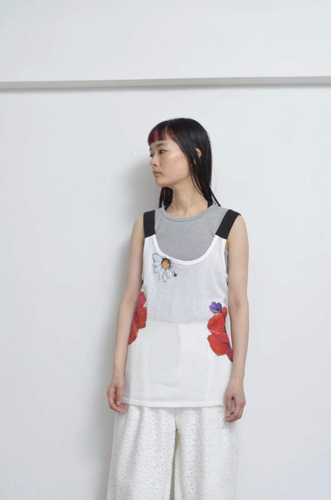 MESH TANK_FLORAL / C