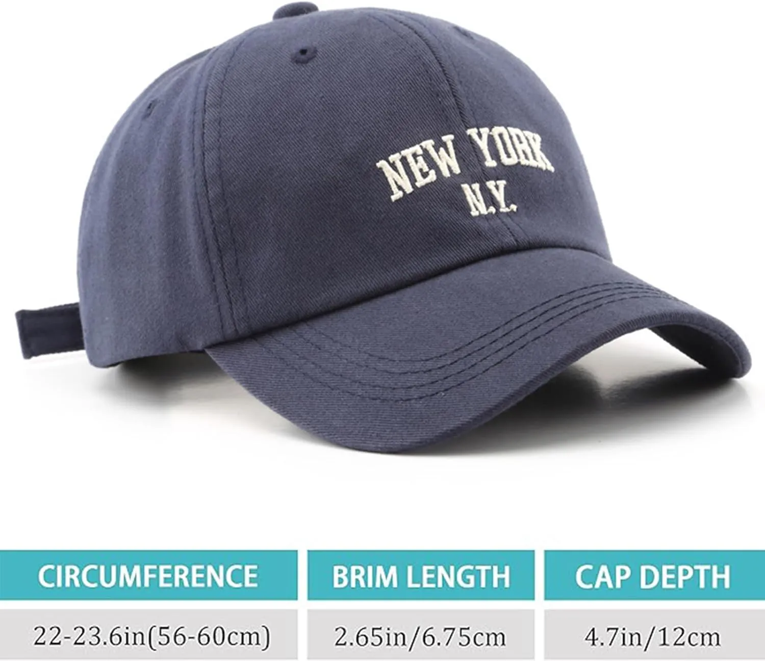 New York Baseball Hat for Women Adjustable Embroidery 100% Cotton Trucker Hats Classic Vintage Baseball Cap