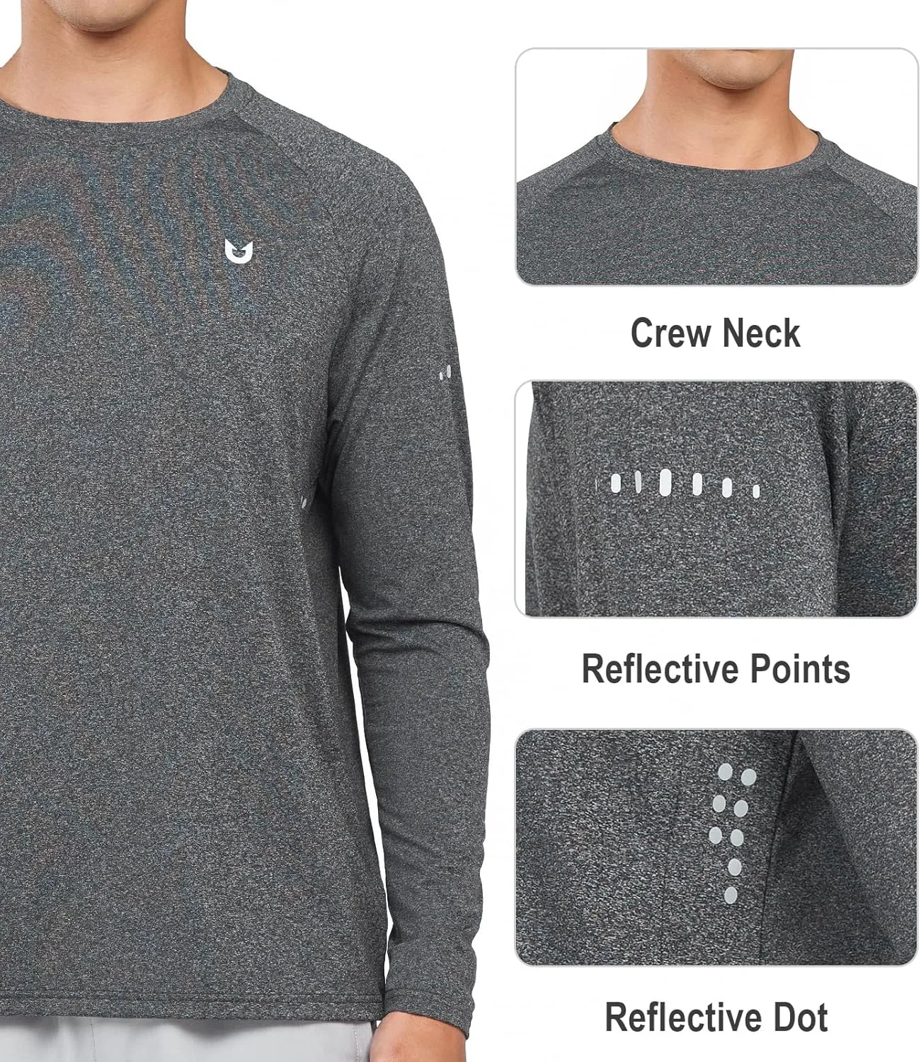 NORTHYARD Men's Sun Protection UPF 50  Shirts Long Sleeve Swim Rash Guard Shirt Workout Running Athletic Gym UV Fish Hiking