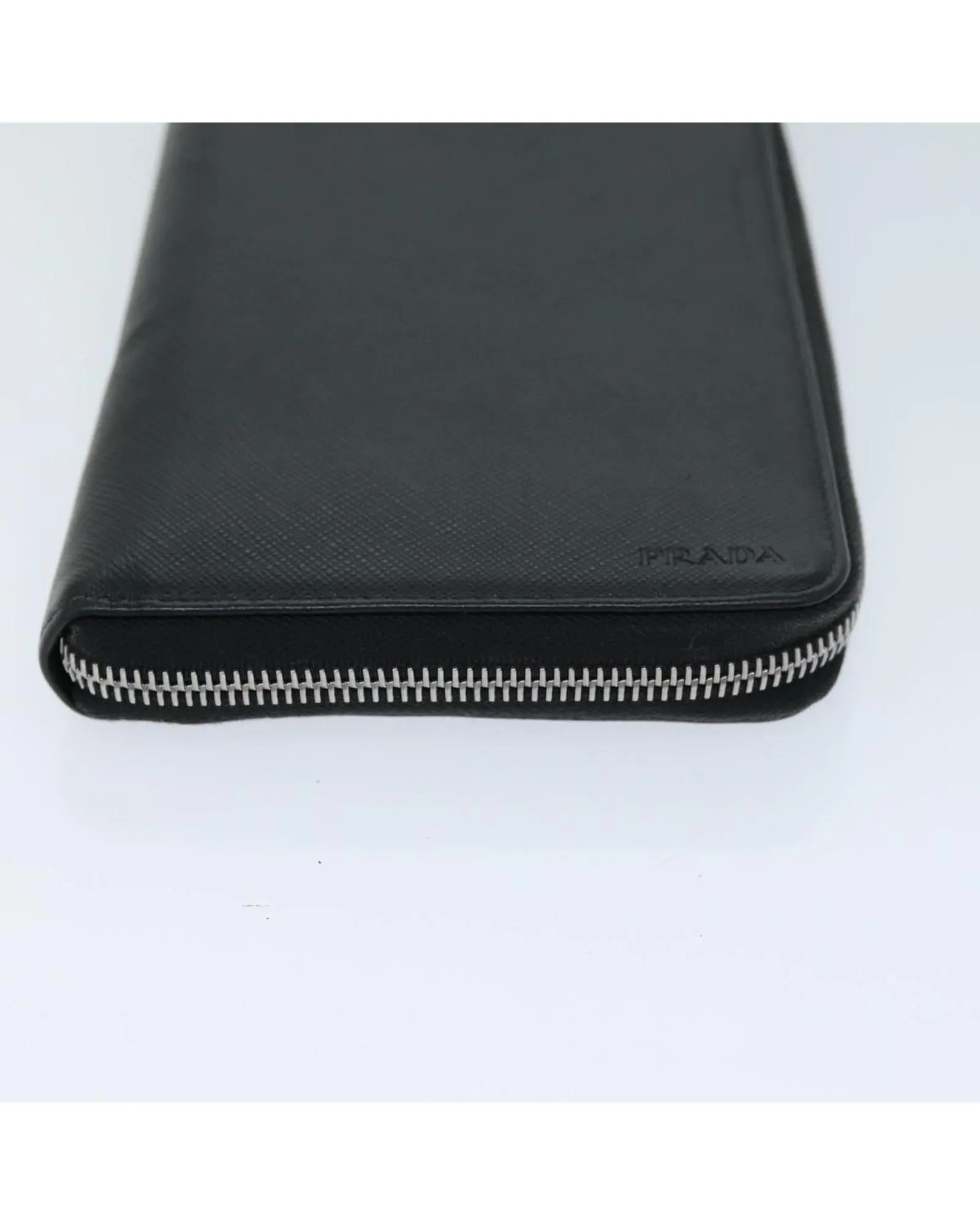 Saffiano Leather Long Wallet with Multiple Pockets