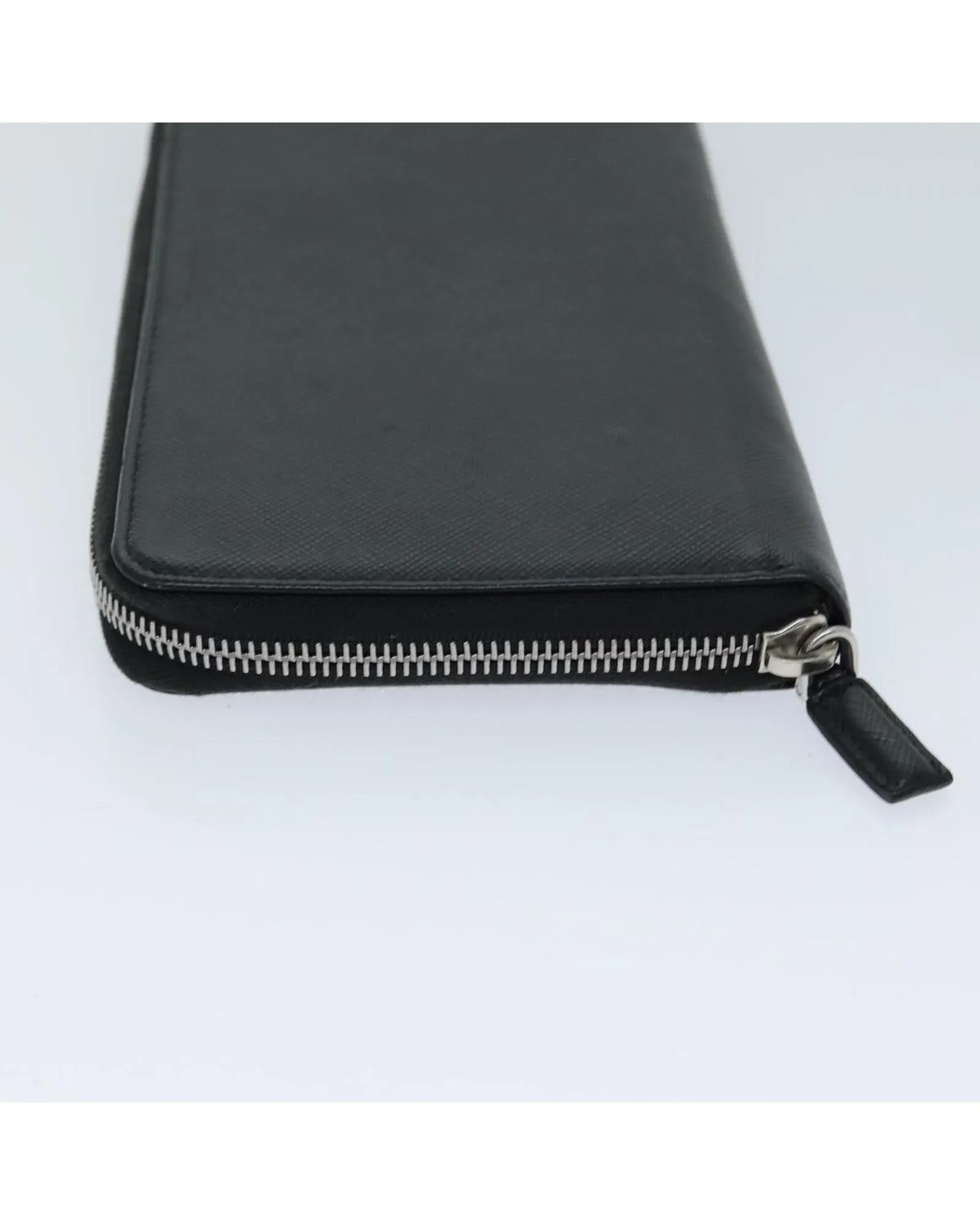 Saffiano Leather Long Wallet with Multiple Pockets