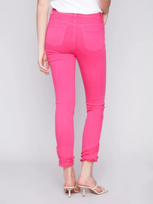Slant Fringe Ankle Pant