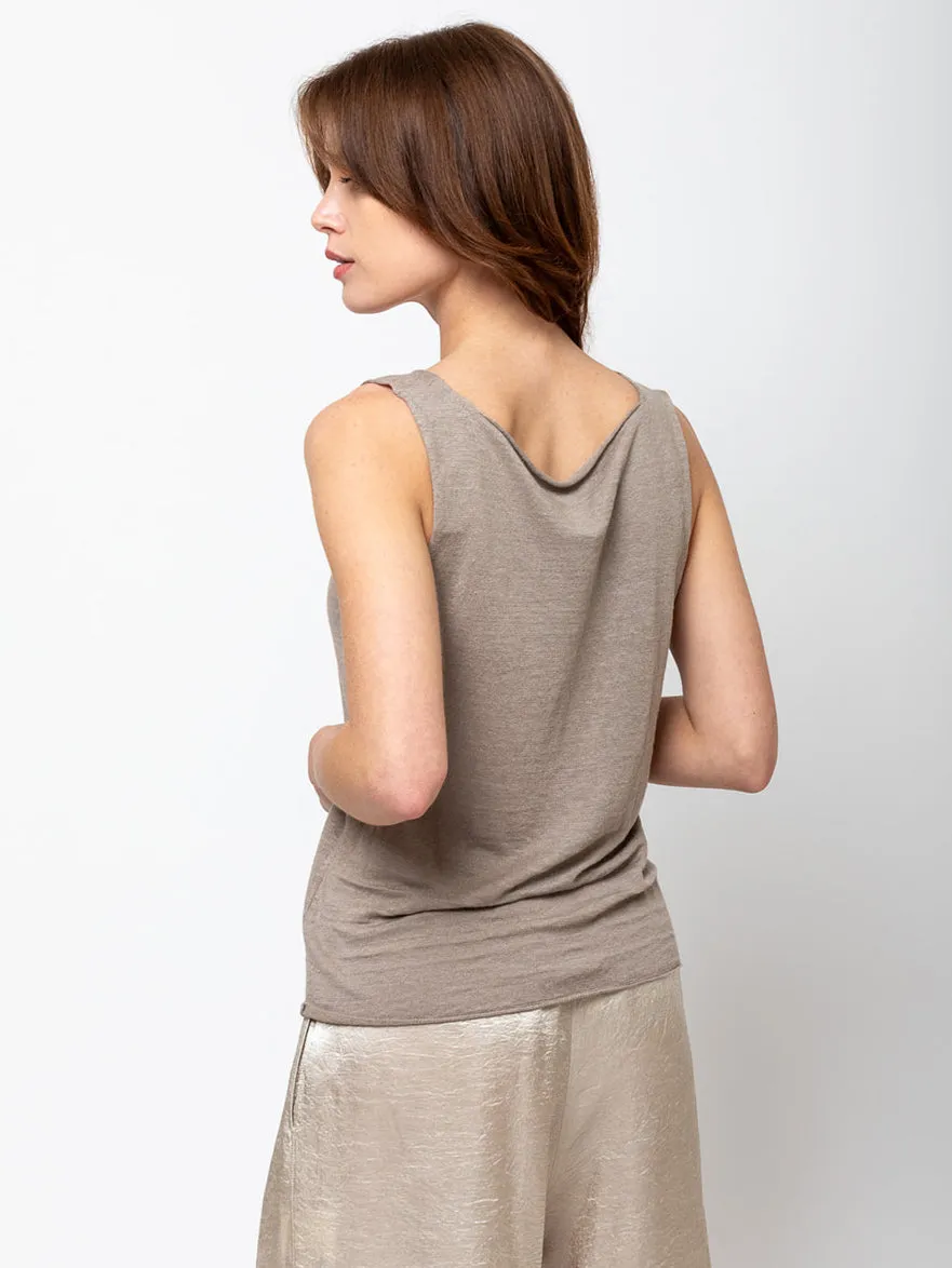 Sleeveless Linen Knit Tank