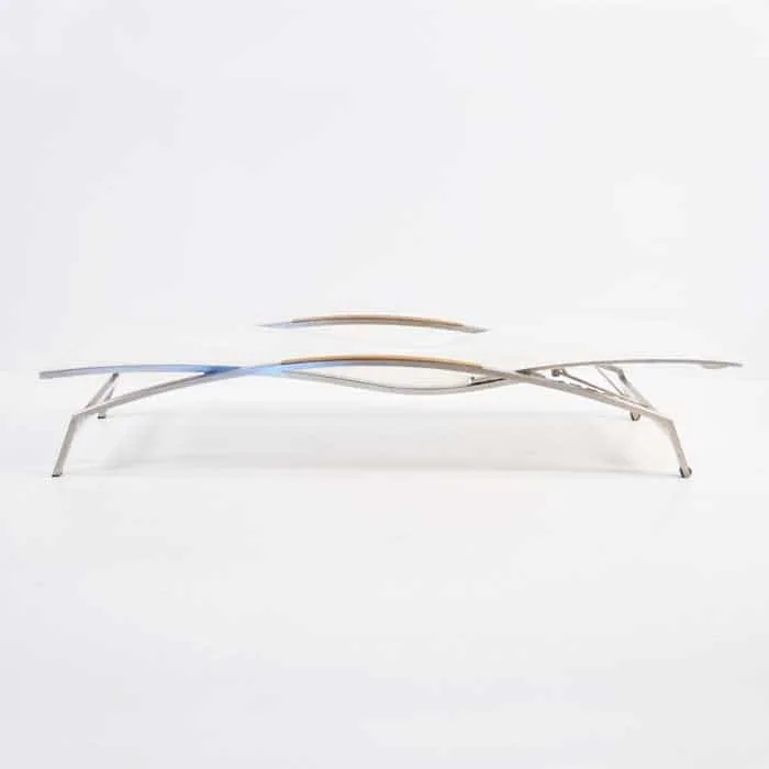 Summer Stainless Steel and Batyline Sun Lounger