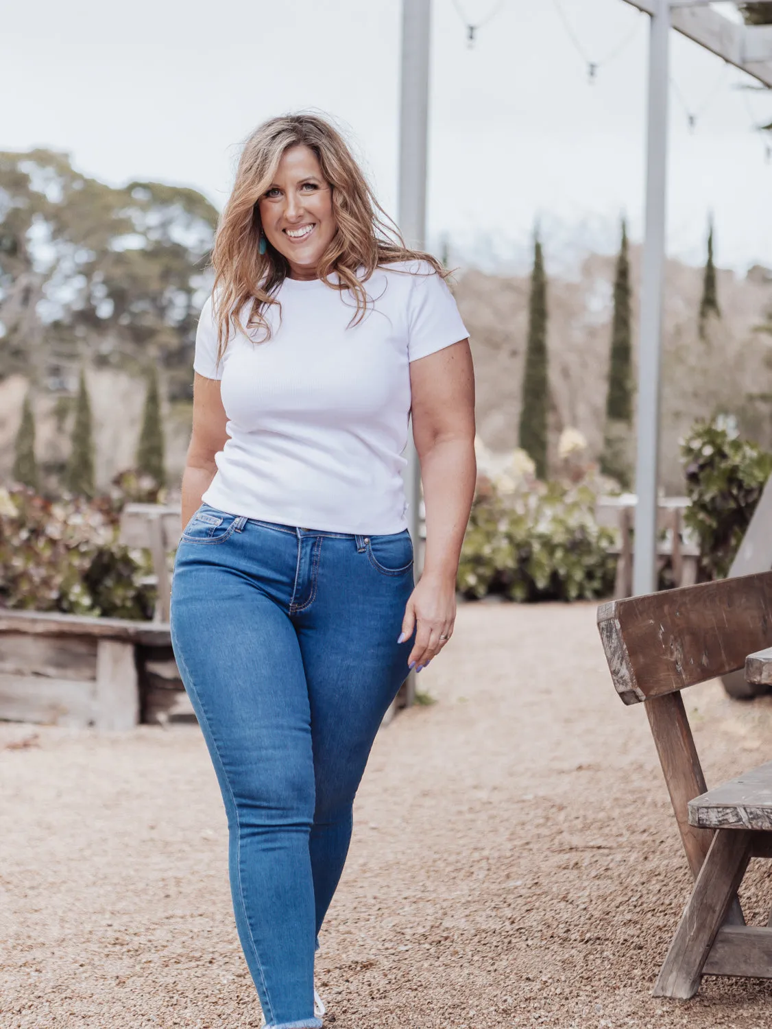 The Frenchie Denim - Blue Mid Rise