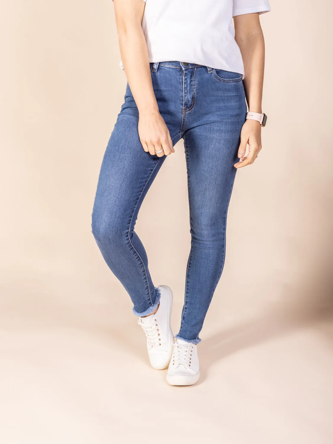 The Frenchie Denim - Blue Mid Rise