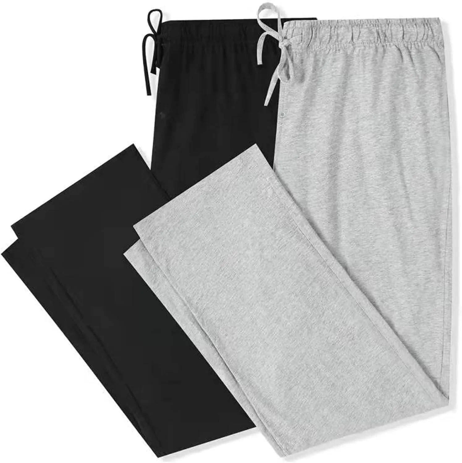 U2SKIIN 2 Pack Mens Pajama Pants Soft, Lightweight Lounge Pant with Pockets Sleep Pj Bottoms for Men
