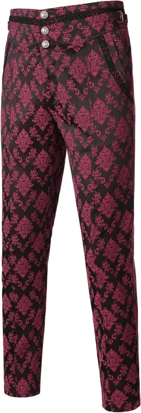 VATPAVE Mens Gothic Pants Cosplay Costume Trousers Steampunk Victorian Pants