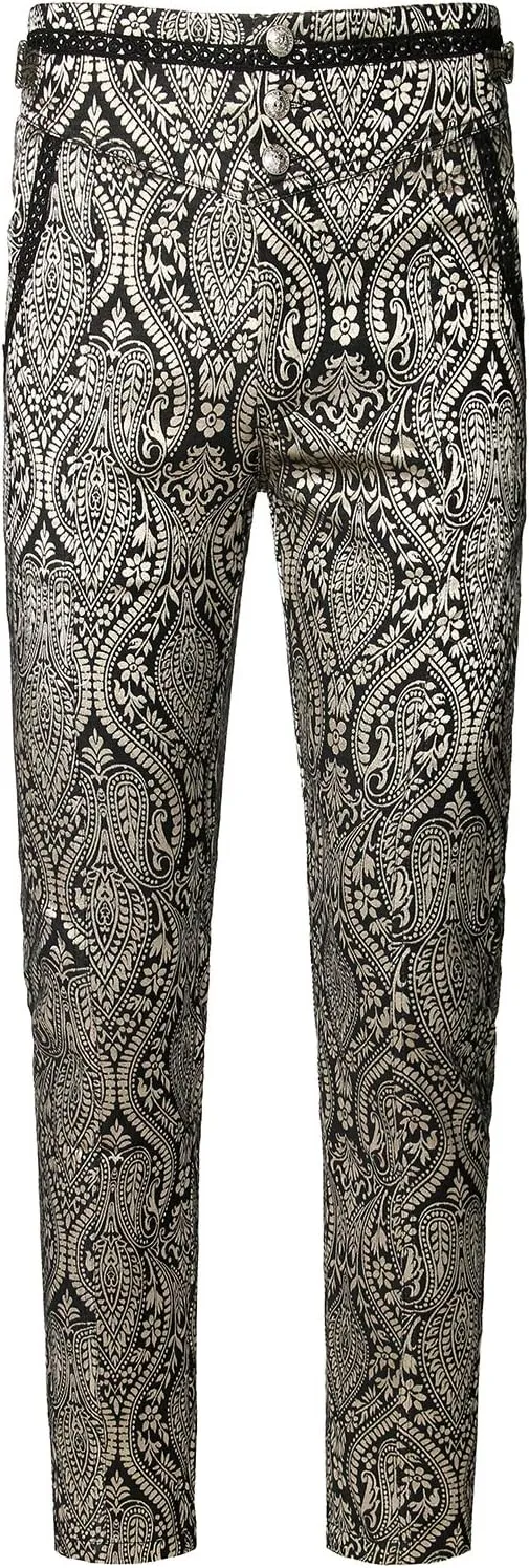 VATPAVE Mens Gothic Pants Cosplay Costume Trousers Steampunk Victorian Pants