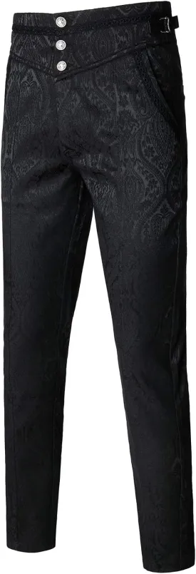 VATPAVE Mens Gothic Pants Cosplay Costume Trousers Steampunk Victorian Pants